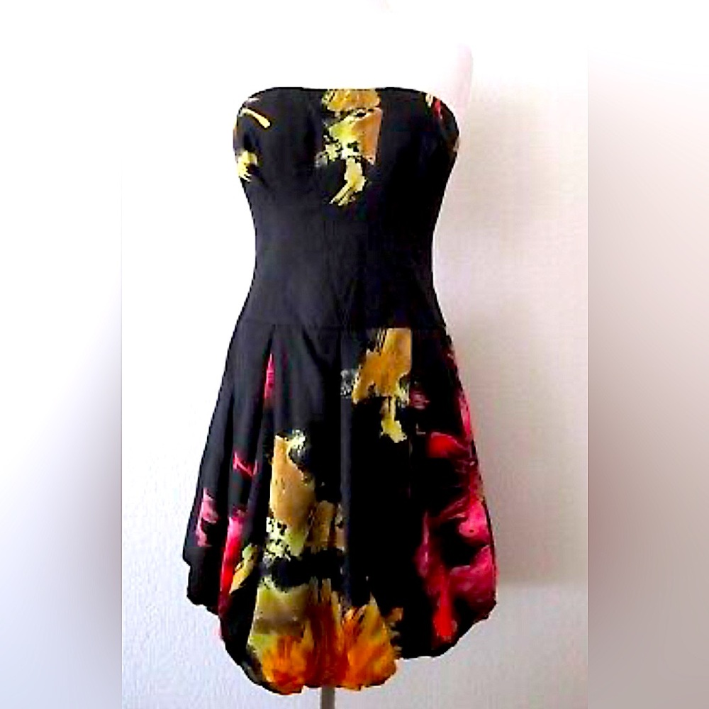 Jessica Simpson Color Splash Strapless Mini Bubble Dress